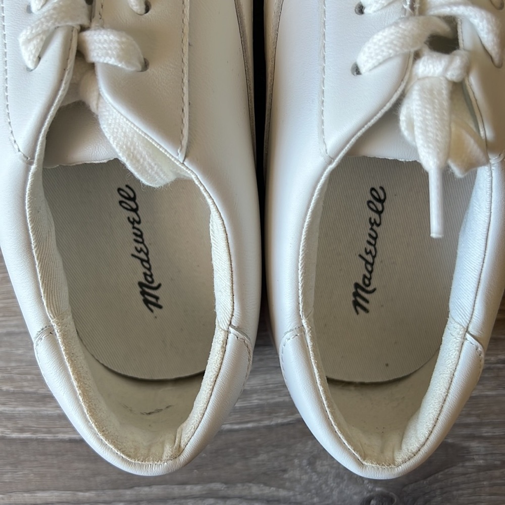 MADEWELL SIDEWALK Low Top Sneakers White Pale Parchment Color Size 9M - Picture 4 of 11